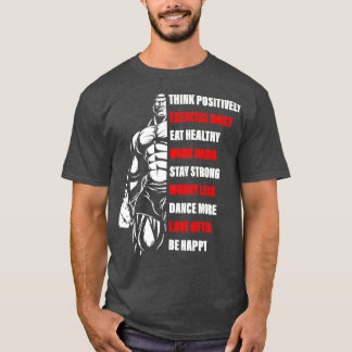 T-shirt Faites De L'Exercice Positif Tous Les Jours