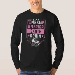 T-shirt Faites de nouveau patiner en Amérique Roller Skate