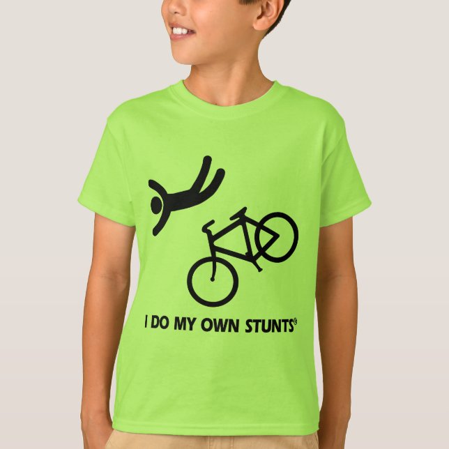 T-shirt Faites du vélo mes propres cascades (Devant)