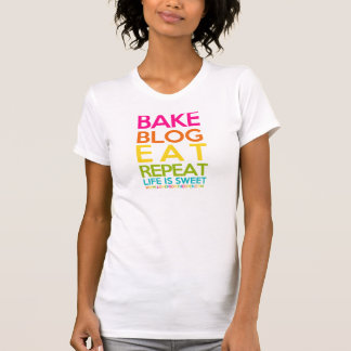 T-shirt Faites le blog cuire au four mangent la répétition