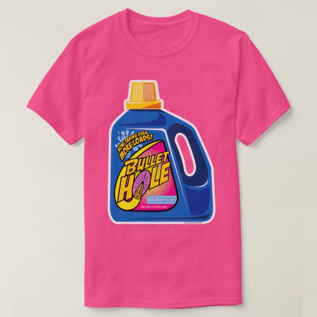 T-shirt Faites-le nettoyer avec du détergent Bullethole (Design devant)