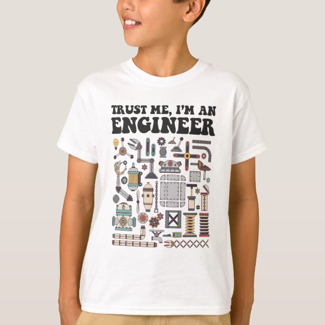 T-shirt Faites-moi confiance, je suis un ingénieur (Devant)