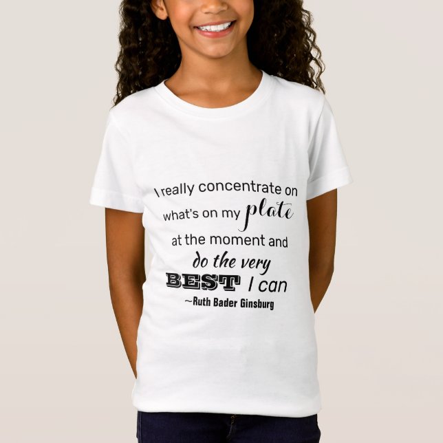 T-Shirt Faites Tout Le Mieux Que Je Puisse RBG Citation In (Devant)