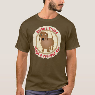 T-shirt Faites un ami - teckel
