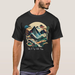 T-shirt Faites un voyage avec Retro Nature Vibes