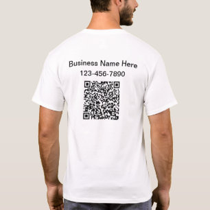 T-shirt Faites votre propre entreprise QR Code de travail