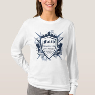 T-shirt Faith Bouclier foi chrétienne Bible Verse Ephési