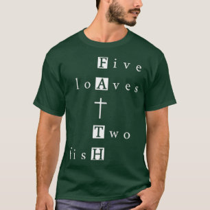 T-shirt Faith Cinq Loaves et deux Poissons XO4U Original