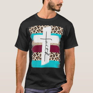 T-shirt Faith Cross Christian John 316 Brush Stroke