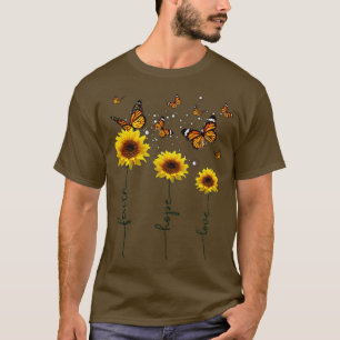 T-shirt Faith espérance amour papillon