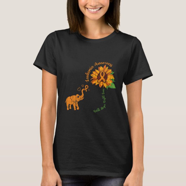 T-shirt Faith Hope Combattre l'amour Leucémie Sensibilisat (Devant)
