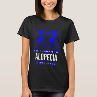 T-shirt Faith Hope Love Alopecia Sensibilisation Papillons