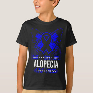 T-shirt Faith Hope Love Alopecia Sensibilisation Papillons