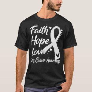 T-shirt Faith Hope Love Cancer du poumon Sensibilisation
