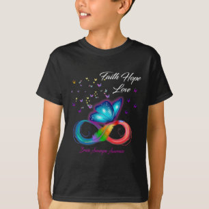T-shirt Faith Hope Love Cerveau Aneurysme Sensibilisation
