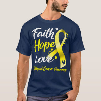 T-shirt Faith Hope Love Childhood Cancer Awareness429