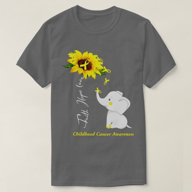 T-shirt Faith Hope Love Childhood Cancer Awareness (4) (Design devant)