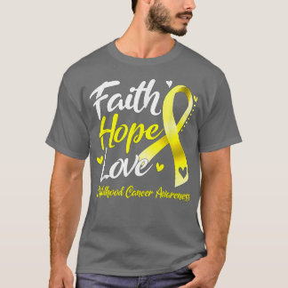 T-shirt Faith Hope Love Children Cancer Awareness Ruban