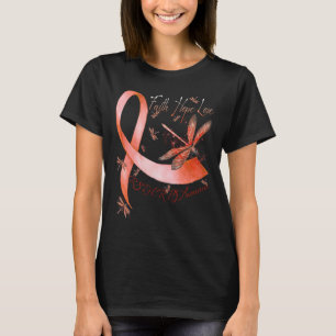 T-shirt Faith Hope Love Dragonfly Rsd Crps Sensibilisation