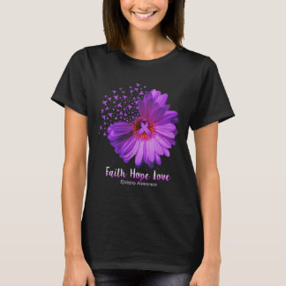 T-shirt Faith Hope Love Epilepsy Awareness Sunflower