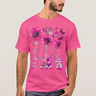 T-shirt Faith Hope Love Gnome Ribbon Cancer du sein