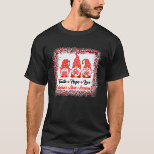 T-shirt Faith Hope Love Gnomes Sensibilisation à l'abus de
