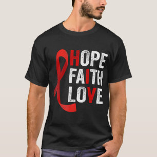 T-shirt Faith Hope Love - Hiv World Aids Day Awareness