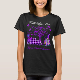 T-shirt Faith Hope Love Migraine Headache Sensibilisation