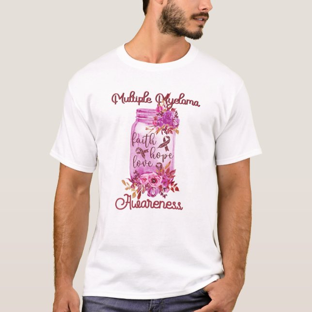 T-shirt Faith Hope Love Multiple Myeloma Awareness Wish Bo (Devant)