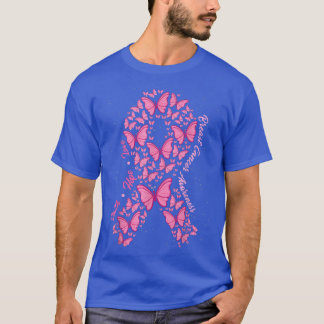 T-shirt Faith Hope Love Pink Ribbon Butterflies Breast Can