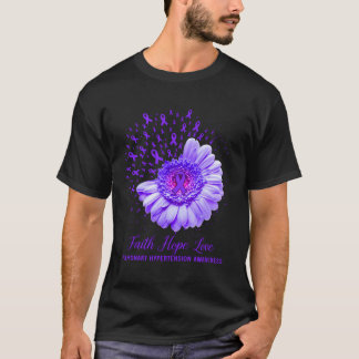 T-shirt Faith Hope Love Pulmonary Hypertension Sensibilisa