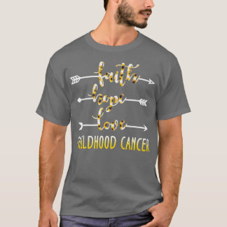 T-shirt Faith Hope Love Shirts For Women Children Cancer