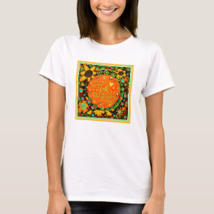 T-shirt Faith Jolie Orange Jaune Floral Bumblebee Irelyn