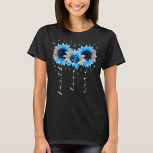 T-shirt Faith Love Cure Tournesol T1D Type 1 Diabète Awar