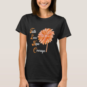T-shirt Faith Love Hope Courage Aml Leukemia Sensibilisati