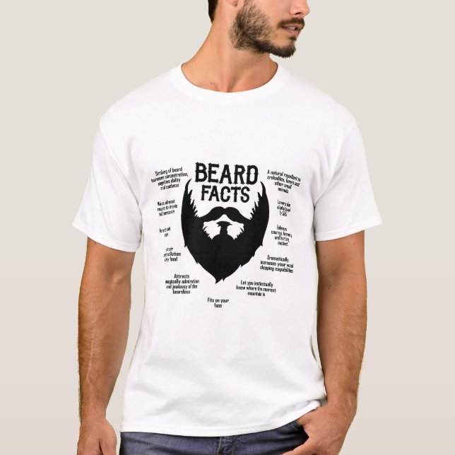 T-shirt Faits de barbe (noir) (Devant)