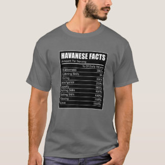 T-shirt Faits de Dark Havanese Chien Havanais Amoureux Hav