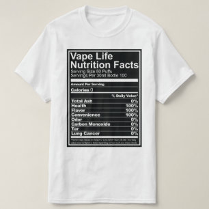 T-shirt Faits de nutrition de la vie de Vape