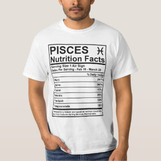 T-shirt Faits de nutrition de Poissons -
