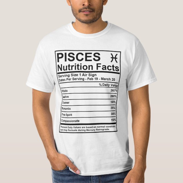 T-shirt Faits de nutrition de Poissons - (Devant)