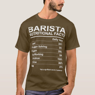 T-shirt Faits nutritionnels Barista