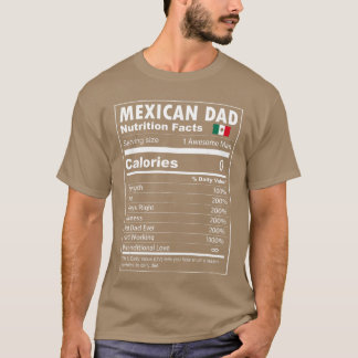 T-shirt Faits nutritionnels de père Meican Fier père Meica