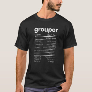 T-shirt Faits nutritionnels du mérou Faits nutritionnels d