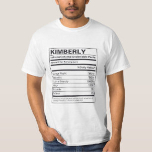 T-SHIRT FAITS NUTRITIONNELS D'UNE PERSONNE NOM CUSTOMISÉ