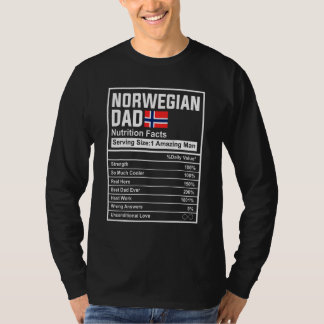 T-shirt Faits Nutritionnels Papa Norvégien Hommes Fête des
