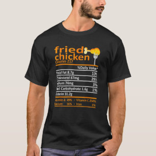 T-shirt Faits nutritionnels sur le poulet frit pour Thanks