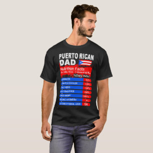 T-shirt Faits portoricains de nutrition de papa servant le