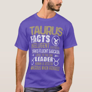 T-shirt Faits sur le Taureau Signe du zodiaque Cadeau d'an