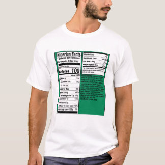 T-shirt Faits sur les hommes nigérians - Nutrition