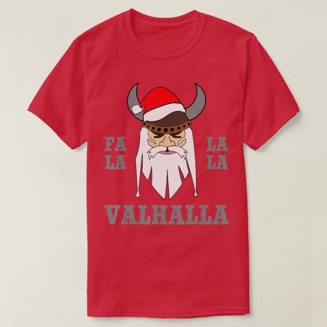 T-shirt Fala Lala Valhalla Noël Père Noël Viking Nordic M (Design devant)